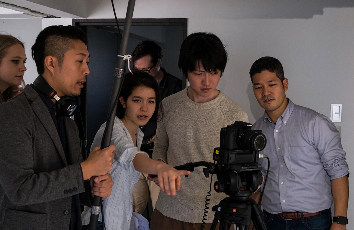 Group of students on Making the Short Film
